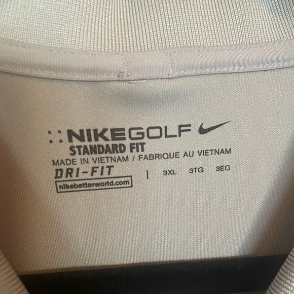 Nike Dri-Fit Solid Gray Golf Polo - size 3XL - Picture 4 of 6